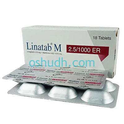 Linatab M 2.5/1000 ER Tablet